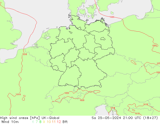 Windvelden UK-Global za 25.05.2024 21 UTC