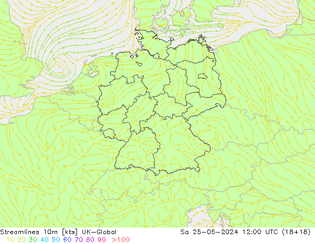 Rüzgar 10m UK-Global Cts 25.05.2024 12 UTC