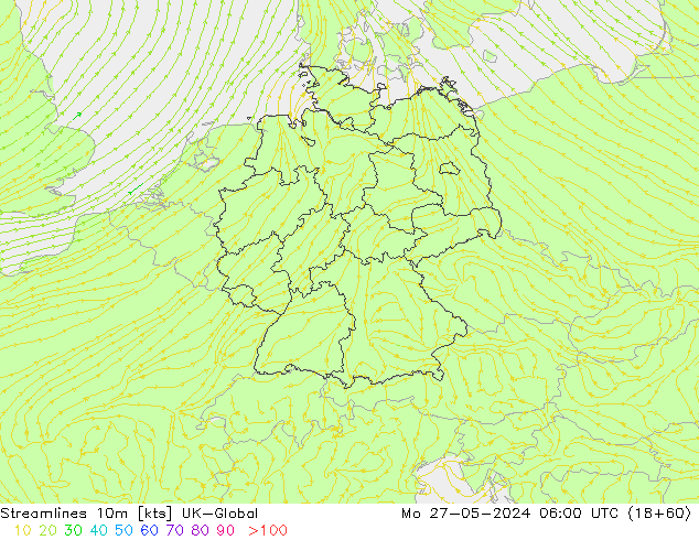 Streamlines 10m UK-Global Mo 27.05.2024 06 UTC