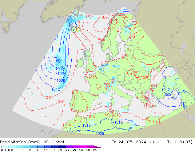 Srážky UK-Global Pá 24.05.2024 21 UTC