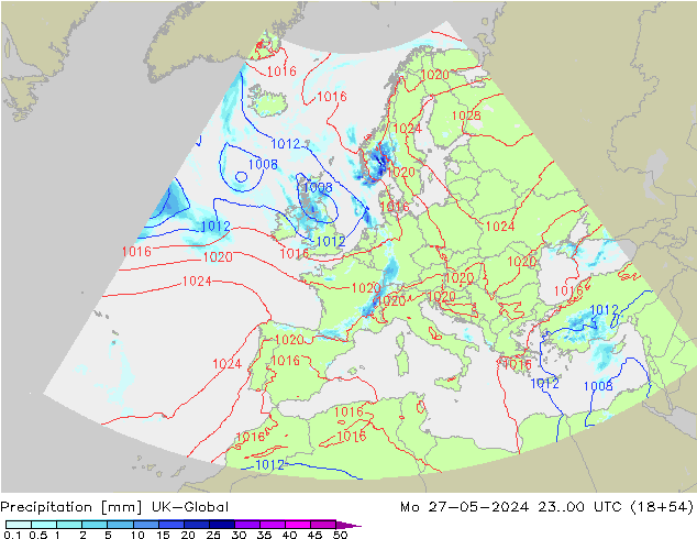 Yağış UK-Global Pzt 27.05.2024 00 UTC