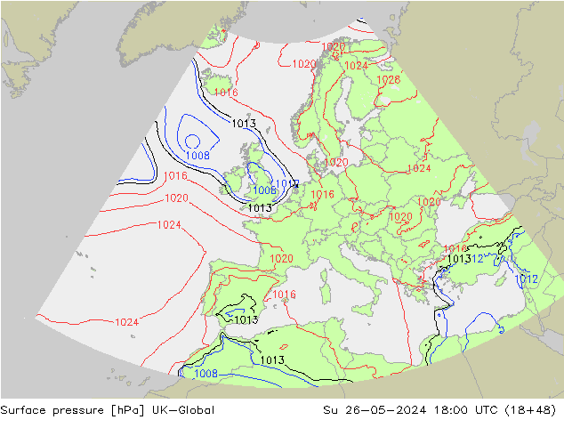 pressão do solo UK-Global Dom 26.05.2024 18 UTC