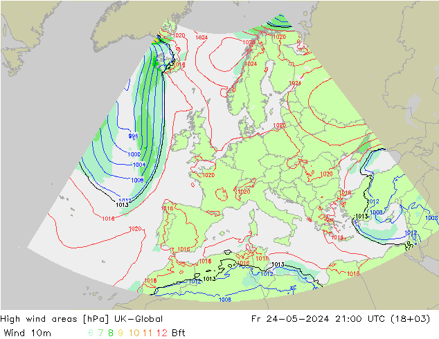 High wind areas UK-Global пт 24.05.2024 21 UTC