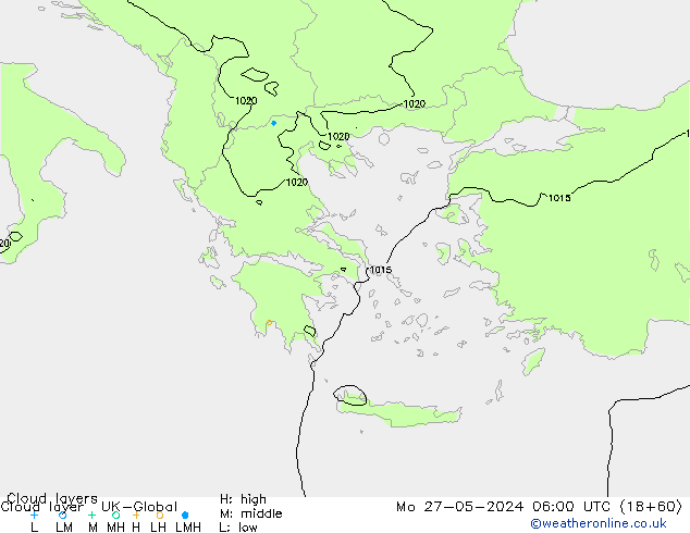 Cloud layer UK-Global Mo 27.05.2024 06 UTC