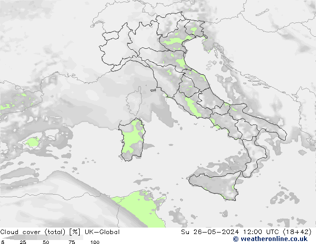 Wolken (gesamt) UK-Global So 26.05.2024 12 UTC