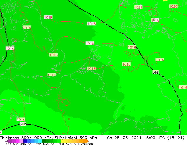 Thck 500-1000hPa UK-Global Sáb 25.05.2024 15 UTC