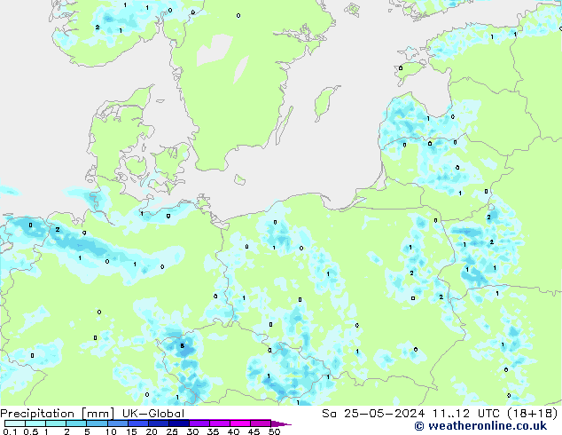 Srážky UK-Global So 25.05.2024 12 UTC