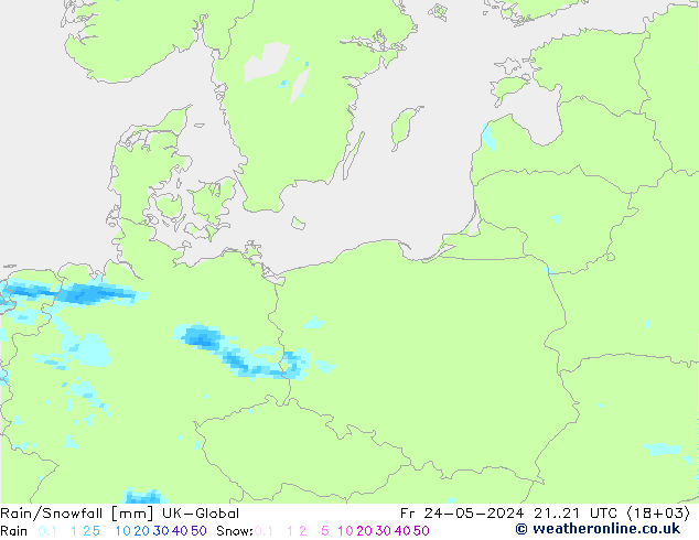 Rain/Snowfall UK-Global ven 24.05.2024 21 UTC