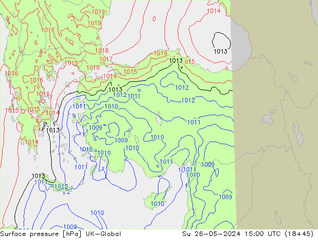 pression de l'air UK-Global dim 26.05.2024 15 UTC