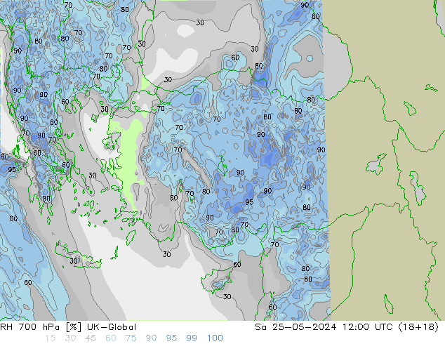 700 hPa Nispi Nem UK-Global Cts 25.05.2024 12 UTC