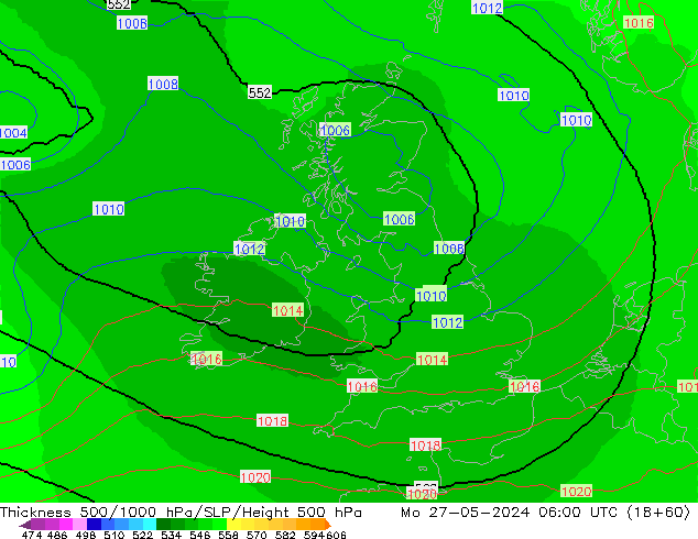 Thck 500-1000hPa UK-Global Seg 27.05.2024 06 UTC