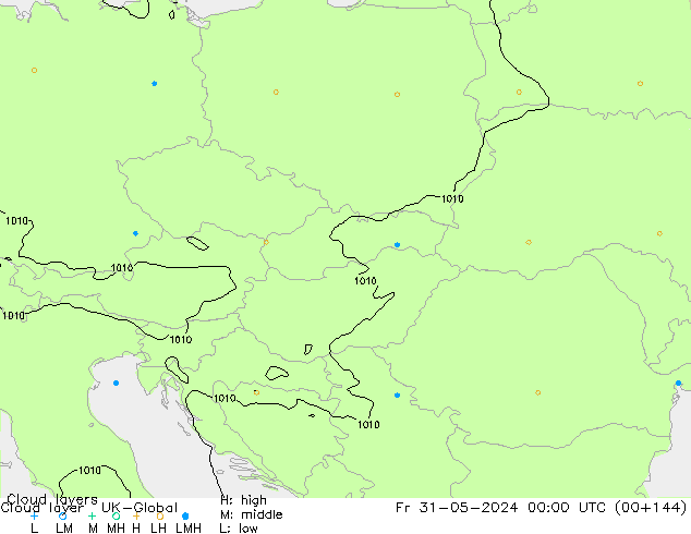 Cloud layer UK-Global пт 31.05.2024 00 UTC