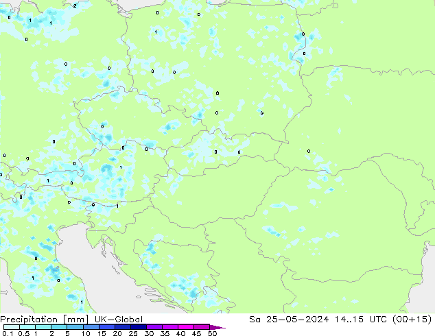 Precipitation UK-Global Sa 25.05.2024 15 UTC