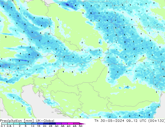 осадки UK-Global чт 30.05.2024 12 UTC