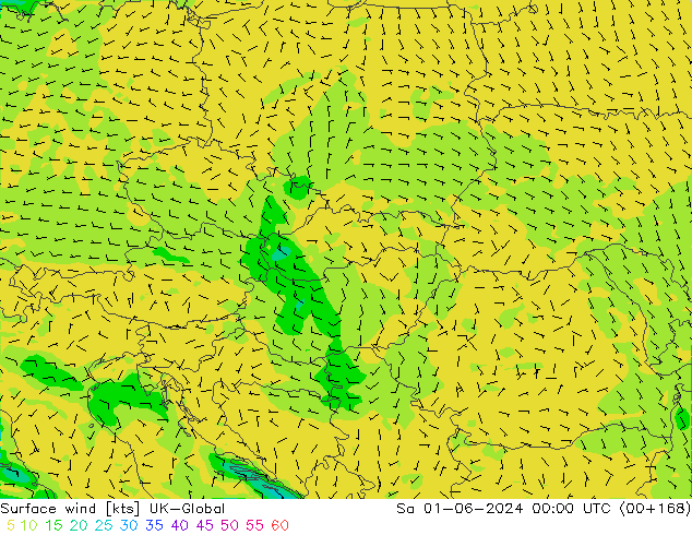 Surface wind UK-Global So 01.06.2024 00 UTC