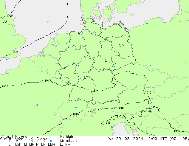 Wolkenlagen UK-Global wo 29.05.2024 12 UTC