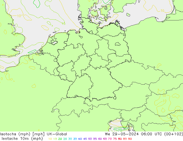 Isotaca (mph) UK-Global mié 29.05.2024 06 UTC