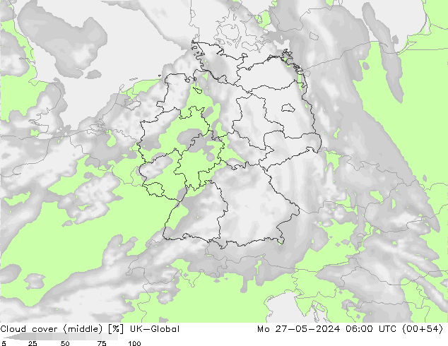 Wolken (mittel) UK-Global Mo 27.05.2024 06 UTC