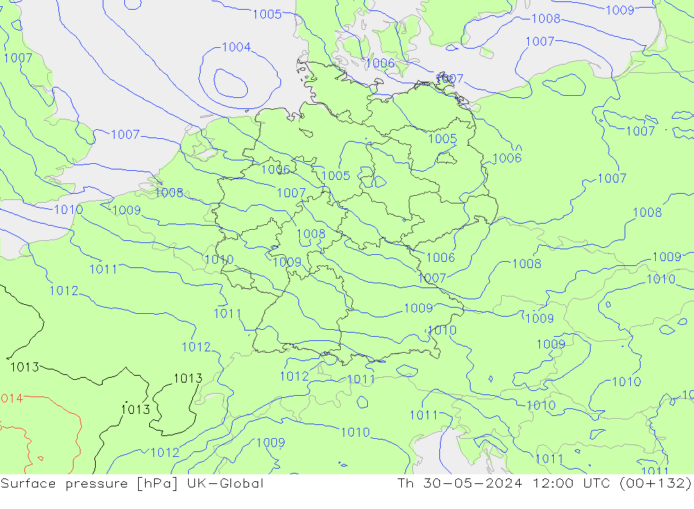 Yer basıncı UK-Global Per 30.05.2024 12 UTC