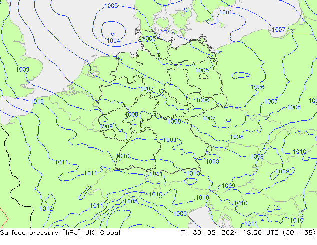 pressão do solo UK-Global Qui 30.05.2024 18 UTC