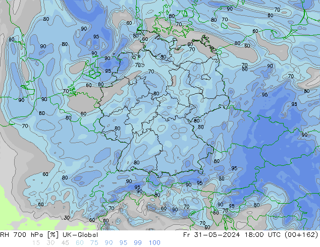 RH 700 hPa UK-Global Pá 31.05.2024 18 UTC