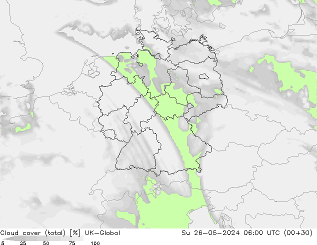 Nuages (total) UK-Global dim 26.05.2024 06 UTC