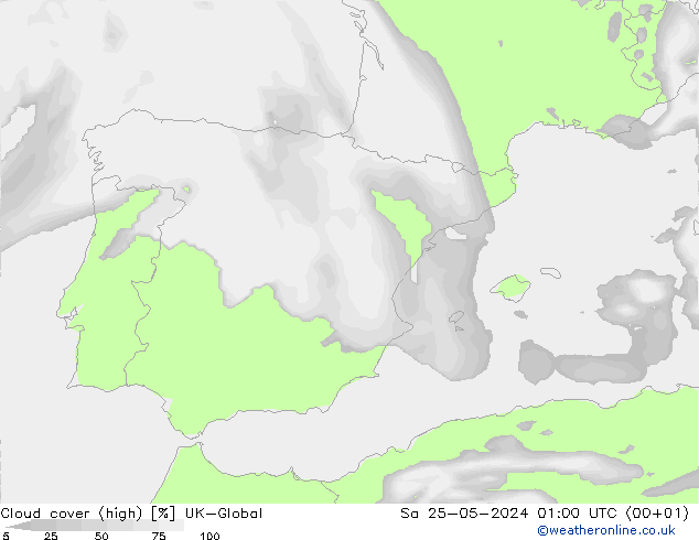 Nubes altas UK-Global sáb 25.05.2024 01 UTC