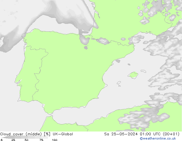 Nubes medias UK-Global sáb 25.05.2024 01 UTC