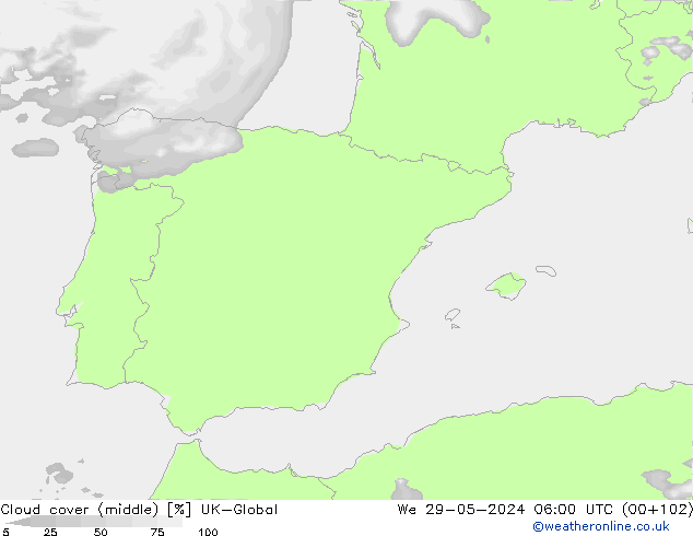 Bulutlar (orta) UK-Global Çar 29.05.2024 06 UTC