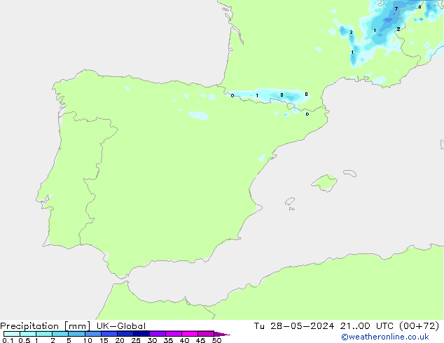 Yağış UK-Global Sa 28.05.2024 00 UTC