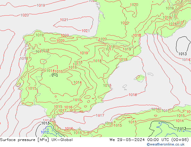 Bodendruck UK-Global Mi 29.05.2024 00 UTC