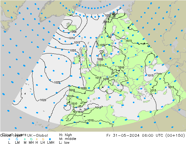 Cloud layer UK-Global Pá 31.05.2024 06 UTC