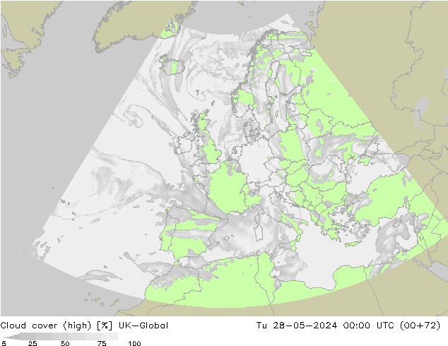 zachmurzenie (wysokie) UK-Global wto. 28.05.2024 00 UTC