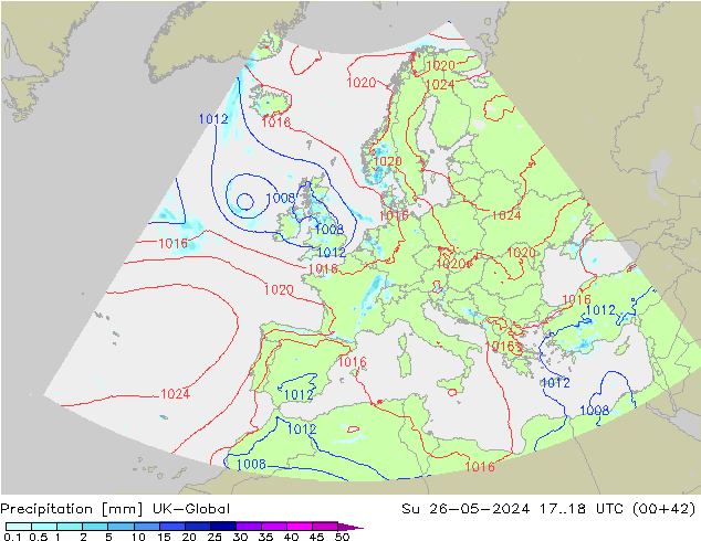 Niederschlag UK-Global So 26.05.2024 18 UTC