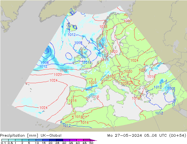 Neerslag UK-Global ma 27.05.2024 06 UTC