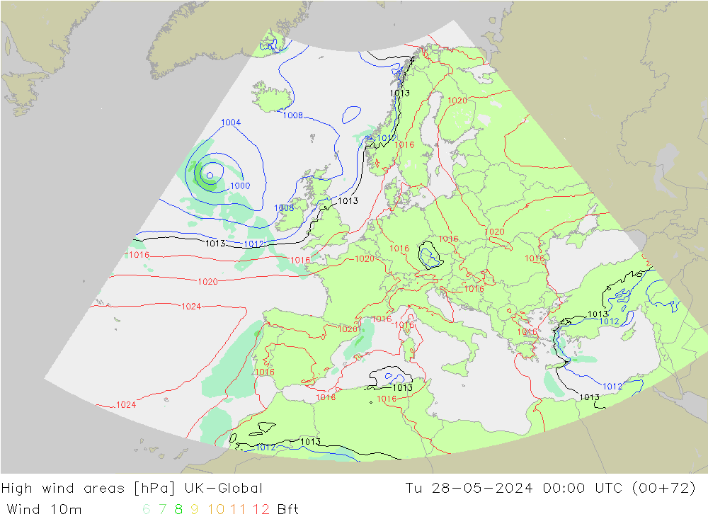 High wind areas UK-Global Tu 28.05.2024 00 UTC