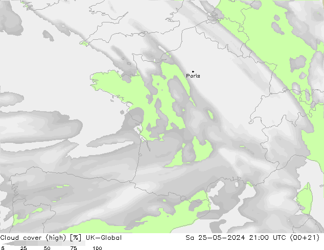 облака (средний) UK-Global сб 25.05.2024 21 UTC