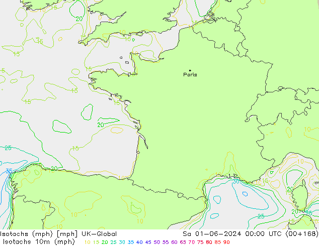 Isotachen (mph) UK-Global Sa 01.06.2024 00 UTC