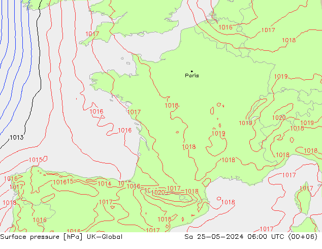 Yer basıncı UK-Global Cts 25.05.2024 06 UTC