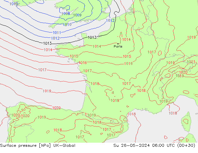 pressão do solo UK-Global Dom 26.05.2024 06 UTC