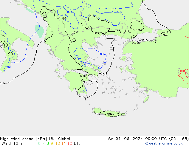 High wind areas UK-Global Sáb 01.06.2024 00 UTC