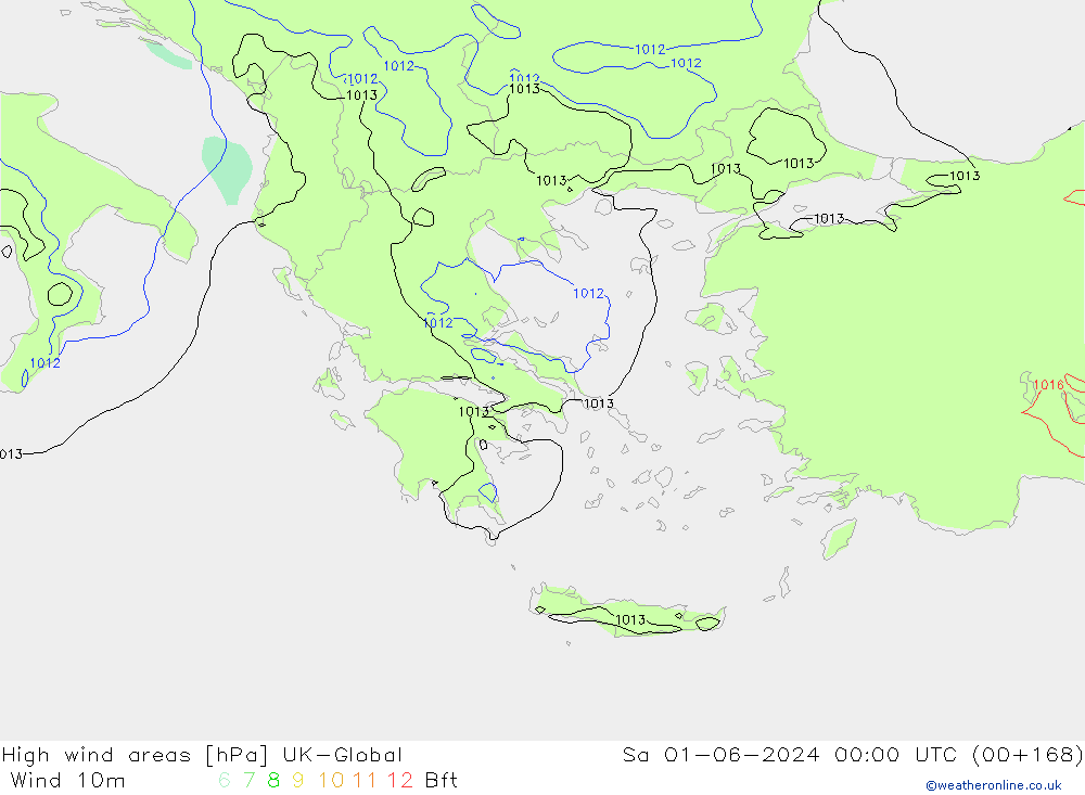 High wind areas UK-Global Sáb 01.06.2024 00 UTC