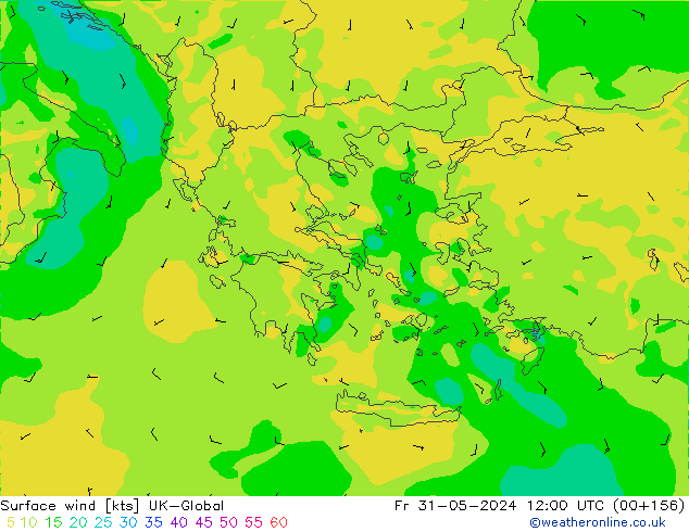 Vento 10 m UK-Global Sex 31.05.2024 12 UTC