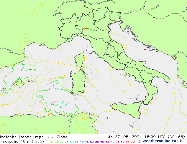 Isotachs (mph) UK-Global Mo 27.05.2024 18 UTC