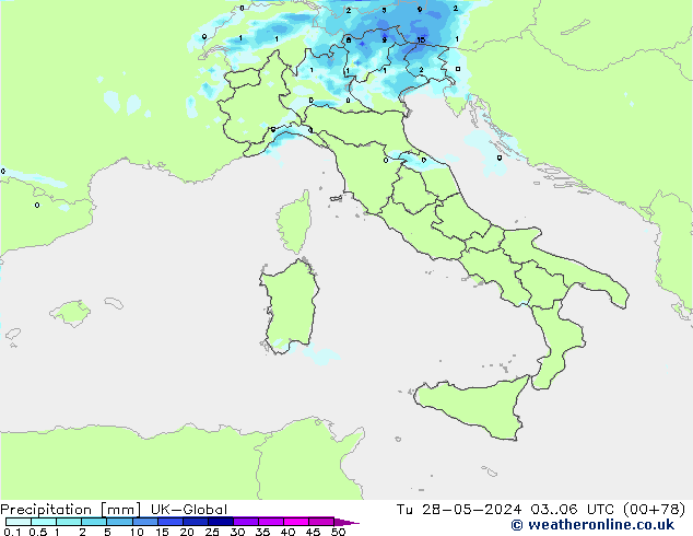 Yağış UK-Global Sa 28.05.2024 06 UTC