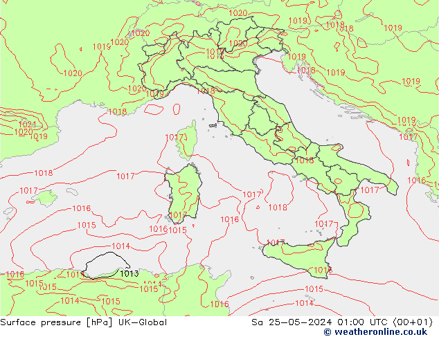 Yer basıncı UK-Global Cts 25.05.2024 01 UTC