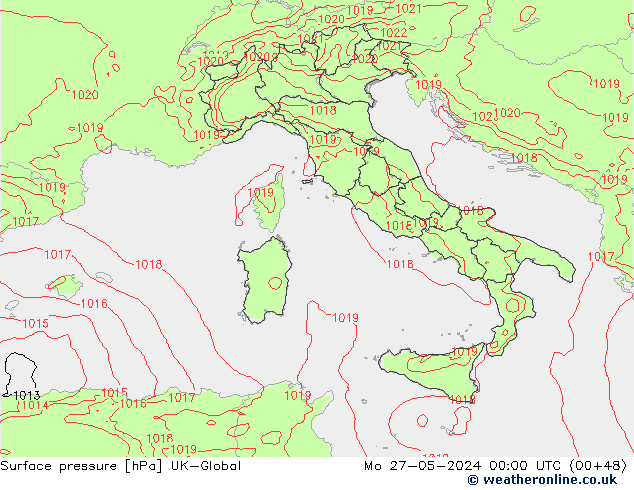 Luchtdruk (Grond) UK-Global ma 27.05.2024 00 UTC