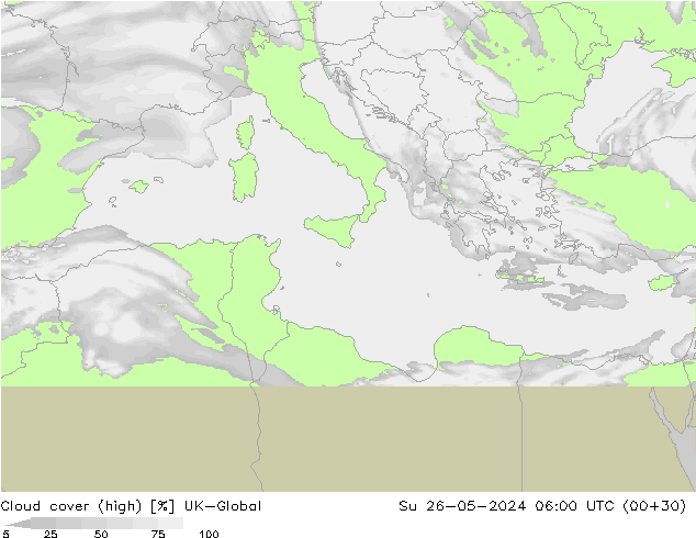 Wolken (hohe) UK-Global So 26.05.2024 06 UTC
