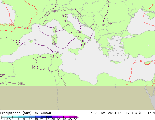 Srážky UK-Global Pá 31.05.2024 06 UTC