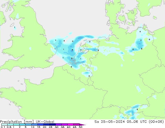 Niederschlag UK-Global Sa 25.05.2024 06 UTC